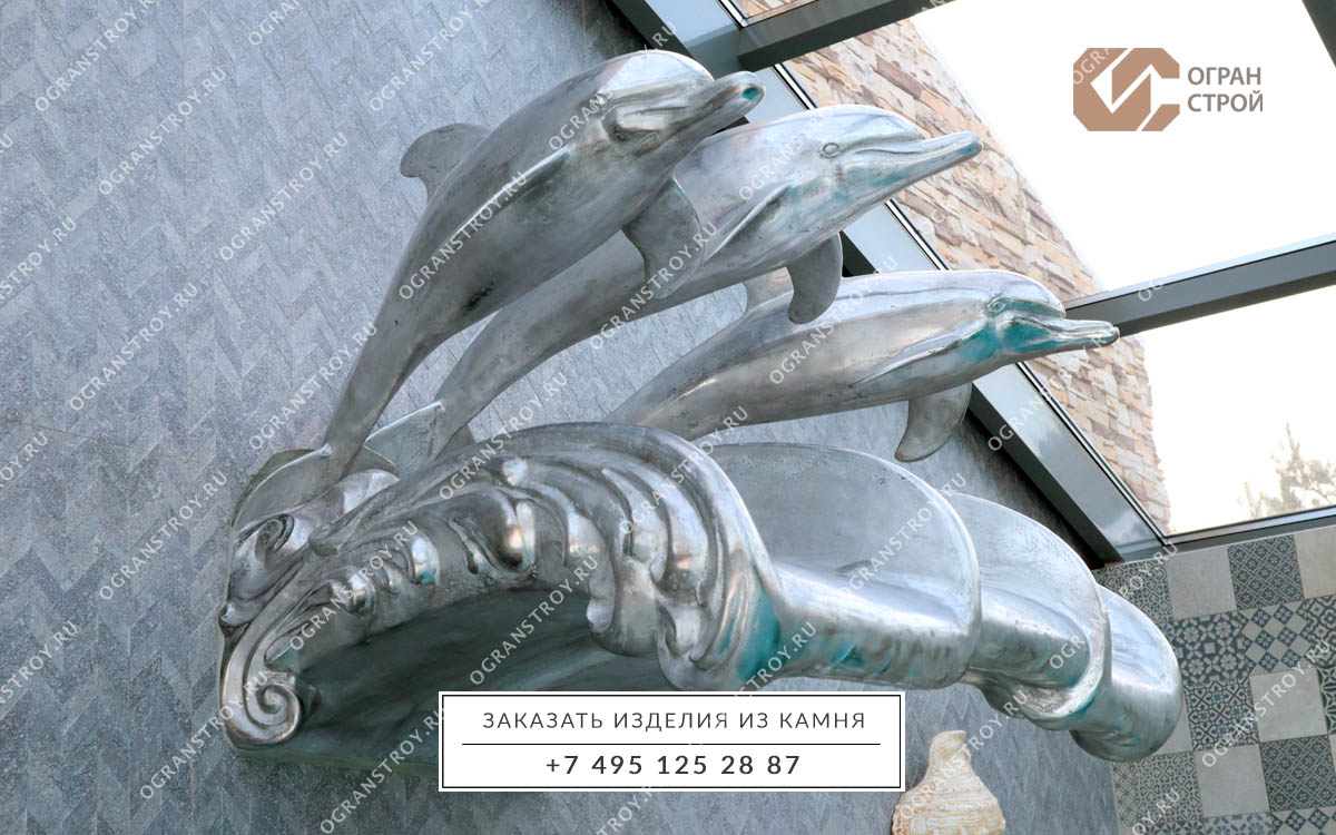 Скульптура-дельфины-фонтан-1-1